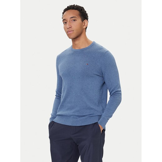 Tommy Hilfiger Sweter Essential Ssnl MW0MW39999 Niebieski Regular Fit ze sklepu MODIVO w kategorii Swetry męskie - zdjęcie 186323228