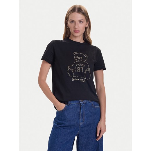 Guess T-Shirt V5BI16 K8FQ4 Czarny Regular Fit ze sklepu MODIVO w kategorii Bluzki damskie - zdjęcie 186323257