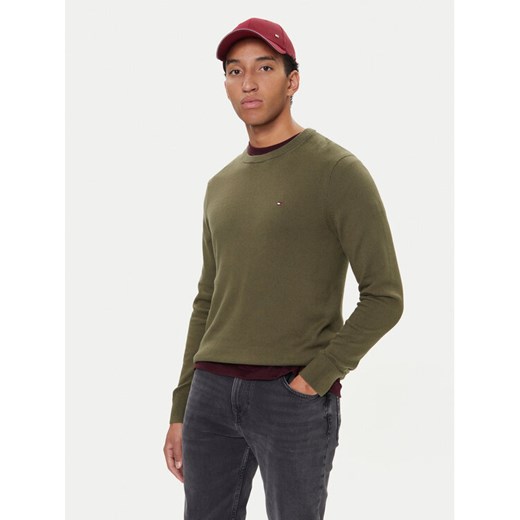 Tommy Hilfiger Sweter MW0MW28046 Zielony Regular Fit ze sklepu MODIVO w kategorii Swetry męskie - zdjęcie 186323296