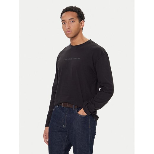 Tommy Hilfiger Longsleeve UM0UM03651 Czarny Regular Fit ze sklepu MODIVO w kategorii T-shirty męskie - zdjęcie 186323308