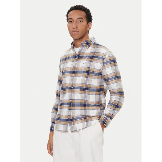 Tommy Hilfiger Koszula Hero MW0MW40473 Beżowy Regular Fit ze sklepu MODIVO w kategorii Koszule męskie - zdjęcie 186323335