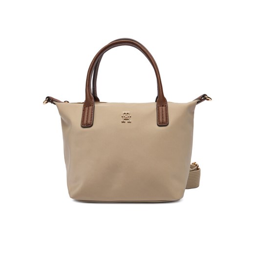 Tommy Hilfiger Torebka Popette Mini Tote AW0AW17709 Brązowy - id: 0000305369161 - marki Tommy Hilfiger - 186323359 Tommy Hilfiger Torebka Popette Mini Tote AW0AW17709 Brązowy ze sklepu MODIVO w kategorii Torby Shopper bag - zdjęcie 186323359