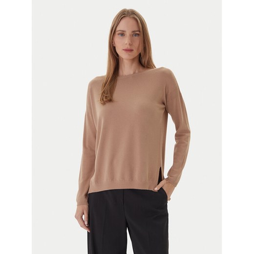 Kontatto Sweter 3M0800C Beżowy Regular Fit ze sklepu MODIVO w kategorii Swetry damskie - zdjęcie 186323366