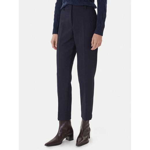 Tommy Hilfiger Spodnie materiałowe WW0WW48355 Granatowy Straight Fit ze sklepu MODIVO w kategorii Spodnie damskie - zdjęcie 186323386