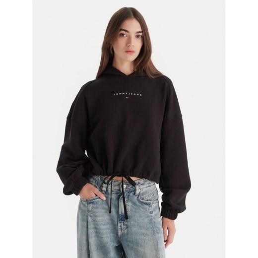 Tommy Jeans Bluza Bling Linear DW0DW21607 Czarny Regular Fit ze sklepu MODIVO w kategorii Bluzy damskie - zdjęcie 186323425