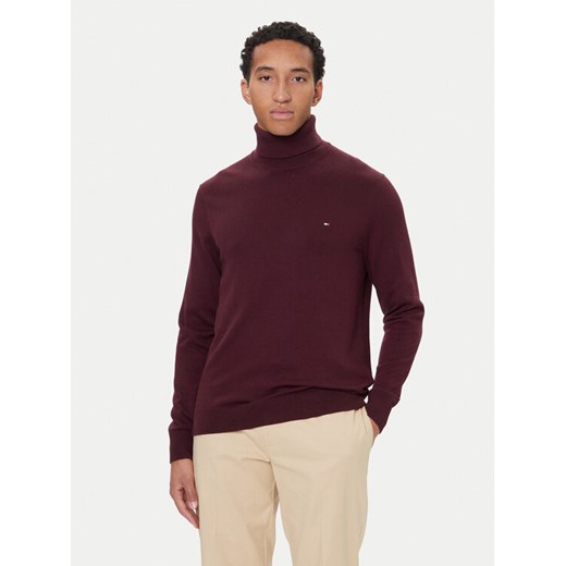 Tommy Hilfiger Golf MW0MW28048 Bordowy Regular Fit ze sklepu MODIVO w kategorii Swetry męskie - zdjęcie 186323526