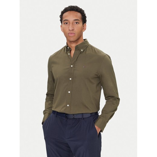 Tommy Hilfiger Koszula MW0MW37550 Khaki Regular Fit ze sklepu MODIVO w kategorii Koszule męskie - zdjęcie 186323527