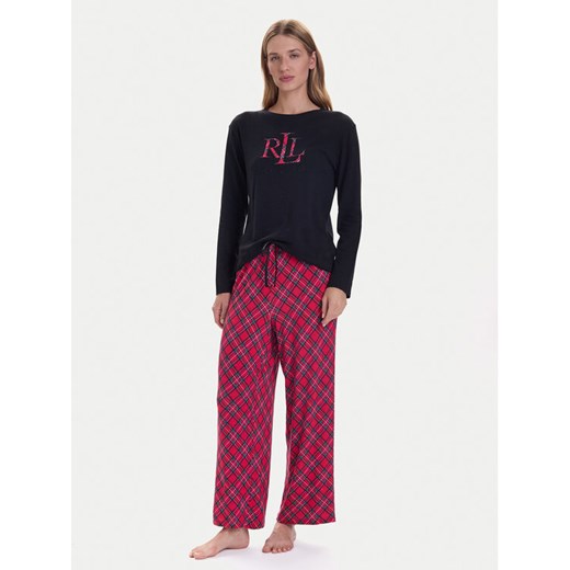 LAUREN RALPH LAUREN Piżama ILN72466F Czarny Regular Fit ze sklepu MODIVO w kategorii Piżamy damskie - zdjęcie 186323538