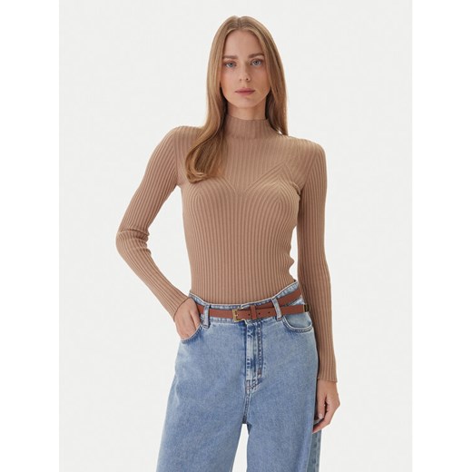 Kontatto Sweter 3M0814C Beżowy Regular Fit ze sklepu MODIVO w kategorii Swetry damskie - zdjęcie 186323545