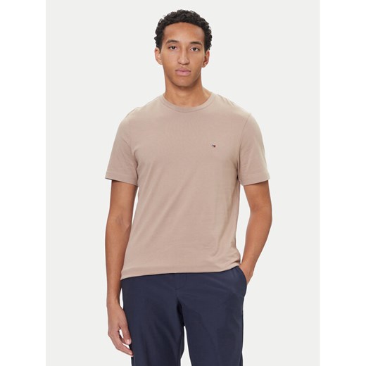 Tommy Hilfiger T-Shirt Ess Seasonal MW0MW39995 Beżowy Regular Fit ze sklepu MODIVO w kategorii T-shirty męskie - zdjęcie 186323549