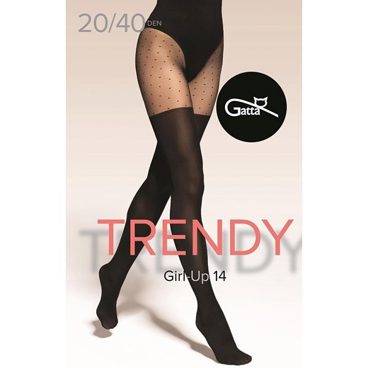 Gatta rajstopy damskie Trendy Girl-up 14 20/40 DEN, Kolor czarny, Rozmiar 2, Gatta ze sklepu Primodo w kategorii Rajstopy - zdjęcie 186325787