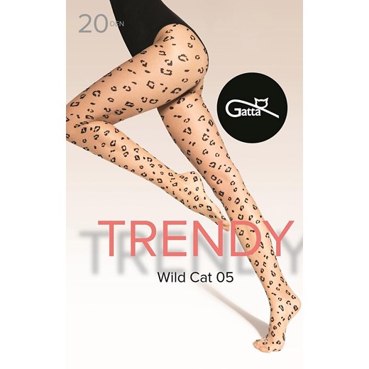 Gatta rajstopy damskie Trendy Wild Cat wz.05 20 DEN, Kolor beżowo-czarny, Rozmiar 2, Gatta ze sklepu Primodo w kategorii Rajstopy - zdjęcie 186325788