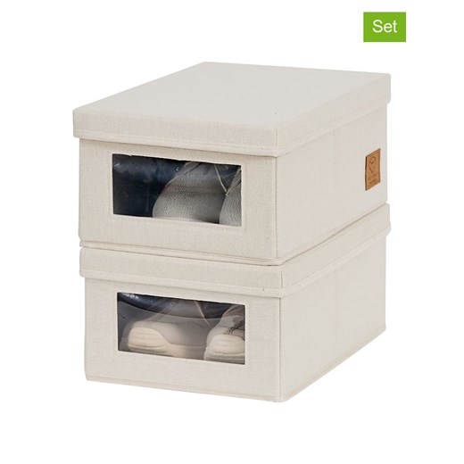 STORE IT Pudełka (2 szt.) &quot;Premium&quot; w kolorze kremowym - 34 x 15 x 23 cm ze sklepu Limango Polska w kategorii Pojemniki kuchenne - zdjęcie 186326279