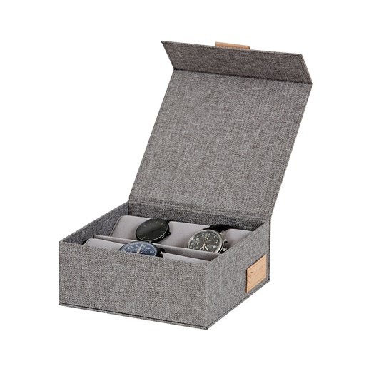 STORE IT Pudełko &quot;Premium&quot; w kolorze szarym na zegarki - 16,5 x 7 x 16,5 cm ze sklepu Limango Polska w kategorii Pojemniki kuchenne - zdjęcie 186326286