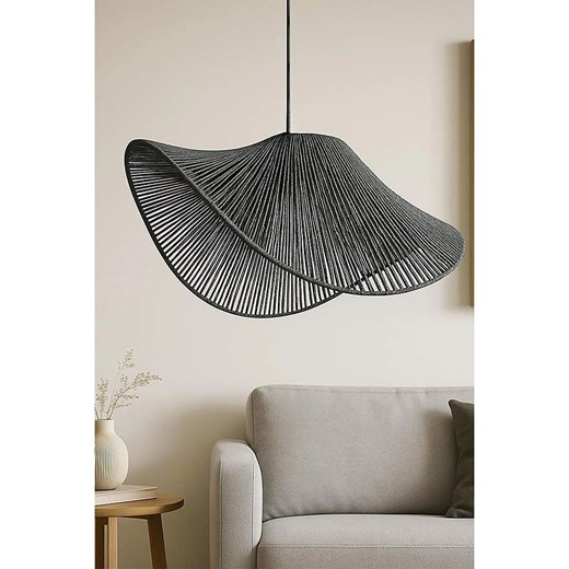 ABERTO DESIGN Lampa wisząca w kolorze szarym - wys. 53 x Ø 50 cm ze sklepu Limango Polska w kategorii Oświetlenie - zdjęcie 186326435