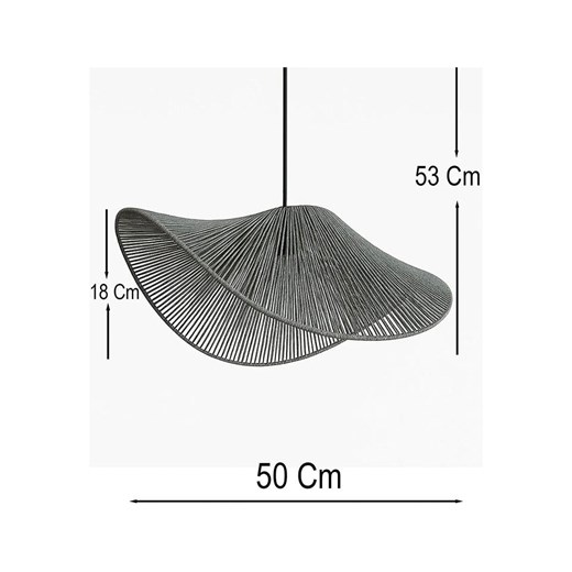 ABERTO DESIGN Lampa wisząca w kolorze szarym - wys. 53 x Ø 50 cm Aberto Design onesize Limango Polska okazyjna cena