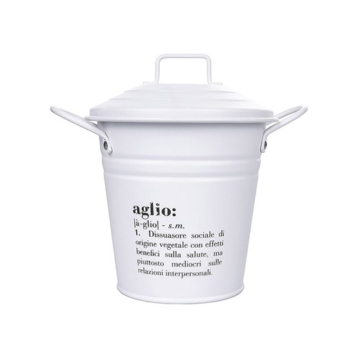 Villa d´Este Pojemnik &quot;Victionary&quot; w kolorze czarno-białym na czosnek - 15 cm ze sklepu Limango Polska w kategorii Pojemniki kuchenne - zdjęcie 186326467