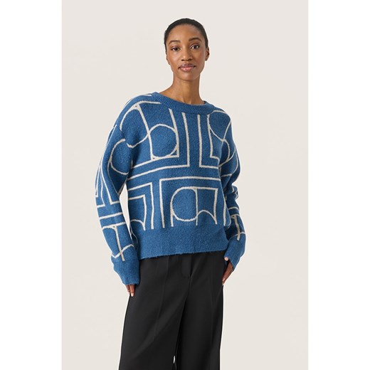 Soaked in Luxury Sweter w kolorze niebieskim Soaked In Luxury XL okazyjna cena Limango Polska