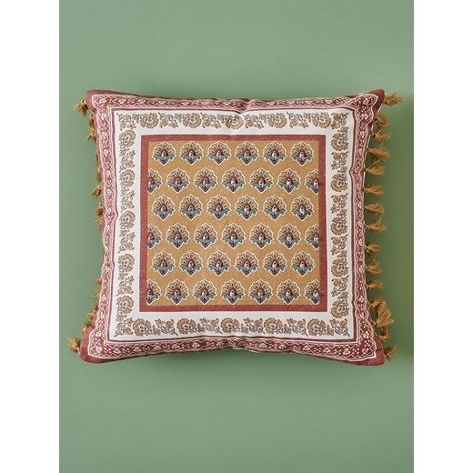 BELLA MAISON Poszewka &quot;Beauty&quot; w kolorze beżowo-czerwonym na poduszkę - 43 x 43 cm ze sklepu Limango Polska w kategorii Poduszki dekoracyjne - zdjęcie 186326759