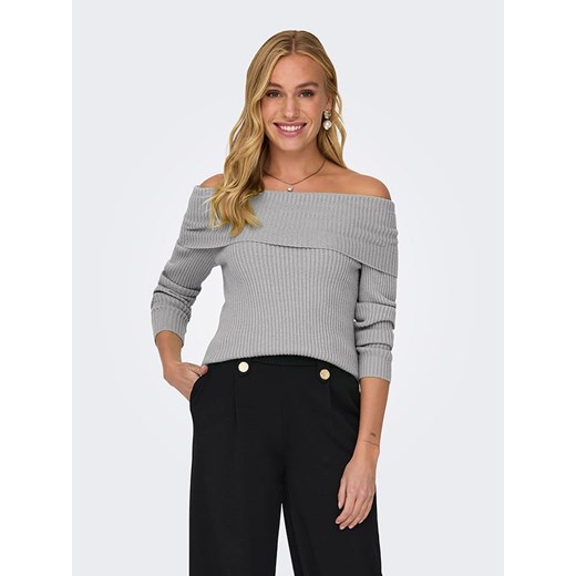 ONLY Sweter w kolorze szarym ze sklepu Limango Polska w kategorii Swetry damskie - zdjęcie 186326979