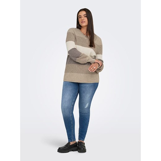 ONLY Sweter w kolorze jasnobrązowo-beżowym ze sklepu Limango Polska w kategorii Swetry damskie - zdjęcie 186327108
