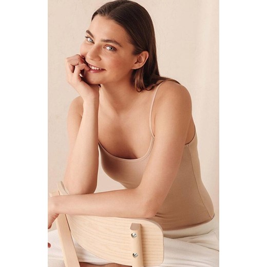 Podkoszulek damski beżowy GD006, Kolor beżowy, Rozmiar L, Cotonella ze sklepu Intymna w kategorii Podkoszulki i halki - zdjęcie 186327358