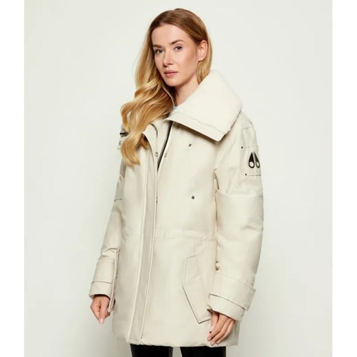 Moose Knuckles Puchowa kurtka AURORA | Regular Fit | z dodatkiem skóry ze sklepu Gomez Fashion Store w kategorii Kurtki damskie - zdjęcie 186329085