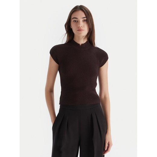 TWINSET Bluzka 252TT3550 Brązowy Regular Fit ze sklepu MODIVO w kategorii Bluzki damskie - zdjęcie 186329306