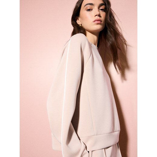 Mohito - Bluza z modalem - beżowy ze sklepu Mohito w kategorii Bluzy damskie - zdjęcie 186330169