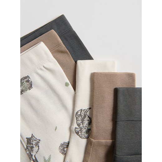 Reserved - Bawełniane legginsy 3 pack - ciemnoszary Reserved 74 (6-9 m.) Reserved