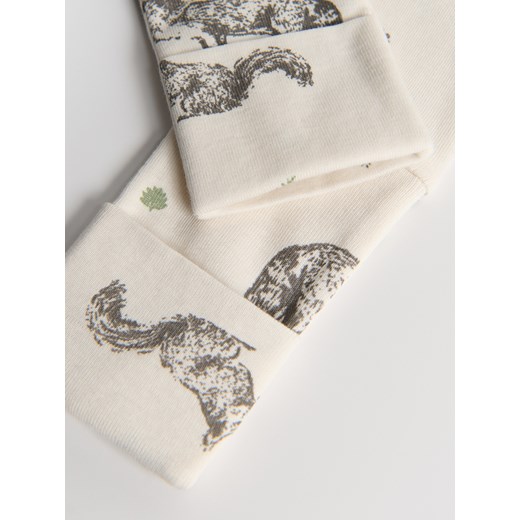 Reserved - Bawełniane legginsy 3 pack - ciemnoszary Reserved 62 (1-3 m.) Reserved