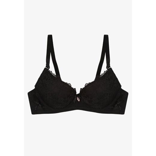 Czarny Biustonosz z Koronką i Kokardką Amirio Renee 80B renee.pl