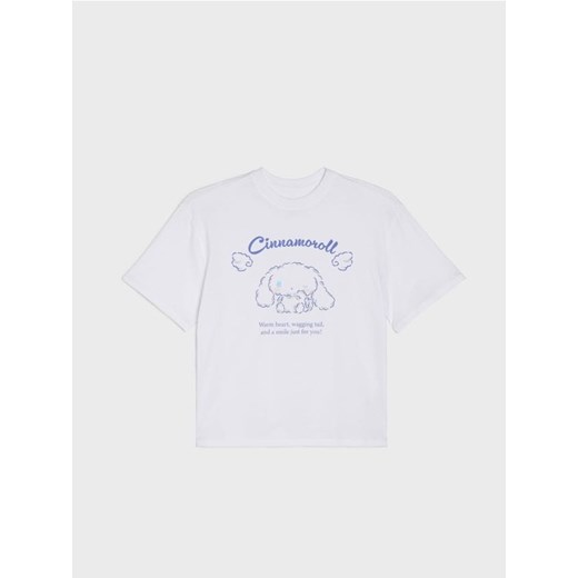 Sinsay - Bawełniana koszulka Cinnamoroll - biały - id: 336GG-00X - marki Sinsay - 186331465 Sinsay - Bawełniana koszulka Cinnamoroll - biały ze sklepu Sinsay w kategorii Bluzki dziewczęce - zdjęcie 186331465