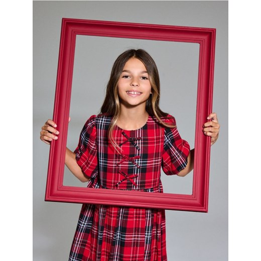Sinsay - Sukienka babydoll w kratę - czerwony ze sklepu Sinsay w kategorii Sukienki dziewczęce - zdjęcie 186331528