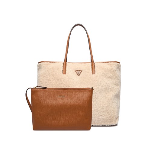 Guess Torebka Victoria HWWG95 14290 Écru ze sklepu MODIVO w kategorii Torby Shopper bag - zdjęcie 186332077