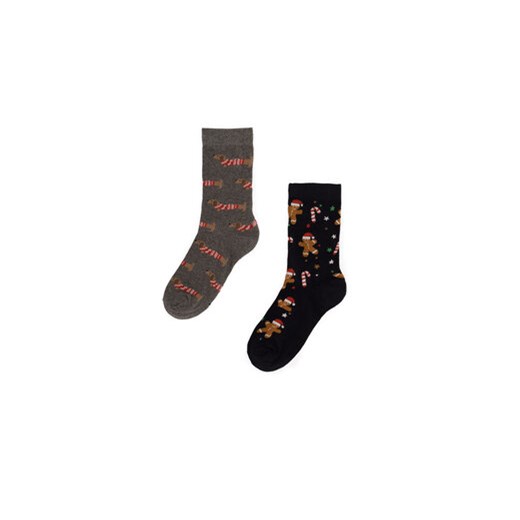 Lasocki Zestaw 2 par wysokich skarpet męskich 2MB-002-AW23 (2-pack) Kolorowy Lasocki 39_42 MODIVO