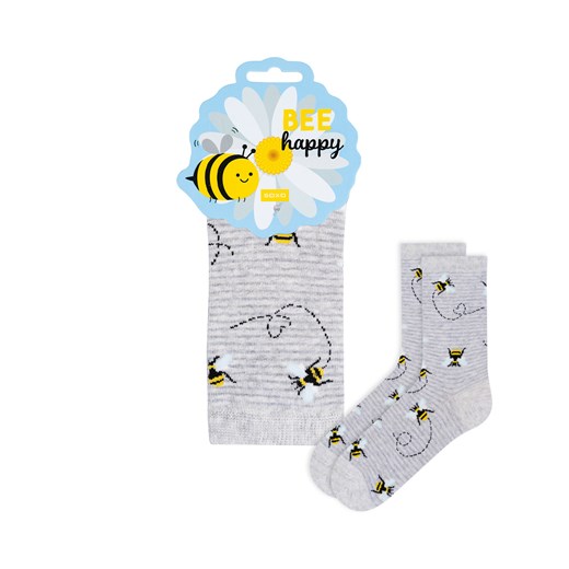 Skarpetki Bee Happy ze sklepu Sklep SOXO w kategorii Skarpetki damskie - zdjęcie 186332427