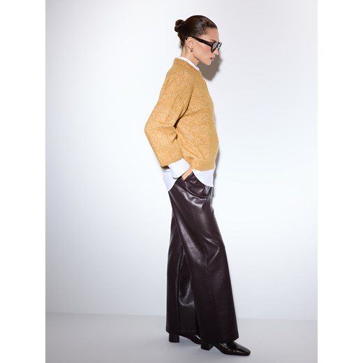 Mohito - Sweter z wełną alpaki - brązowy Mohito L Mohito