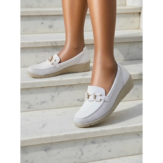 Bianca Classica Obuwie Damskie na Koturnach ze sklepu royalfashion.pl w kategorii Mokasyny damskie - zdjęcie 186332905