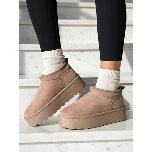 Royalfashion Krótkie buty a'la śniegowce damskie Ozozi ze sklepu royalfashion.pl w kategorii Śniegowce damskie - zdjęcie 186332919