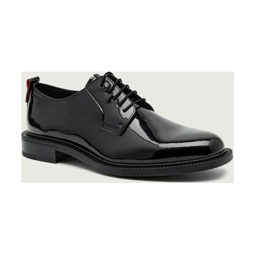 HUGO Skórzane derby Lysander_derb_ptlt ze sklepu Gomez Fashion Store w kategorii Buty eleganckie męskie - zdjęcie 186333718