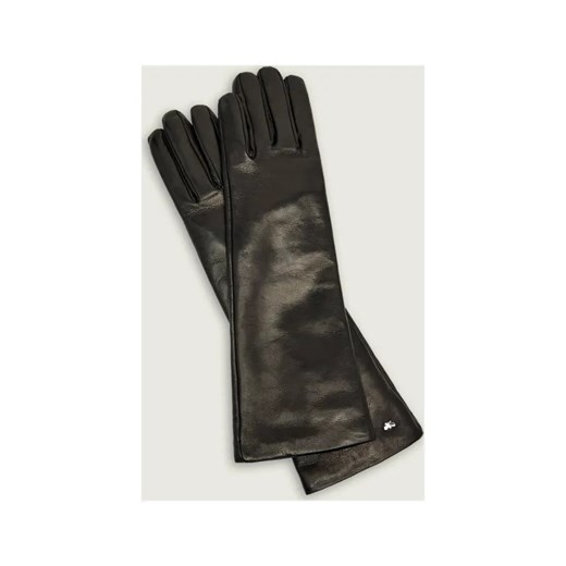 Weekend MaxMara Skórzane rękawiczki SENAPE | z dodatkiem wełny ze sklepu Gomez Fashion Store w kategorii Rękawiczki damskie - zdjęcie 186333746