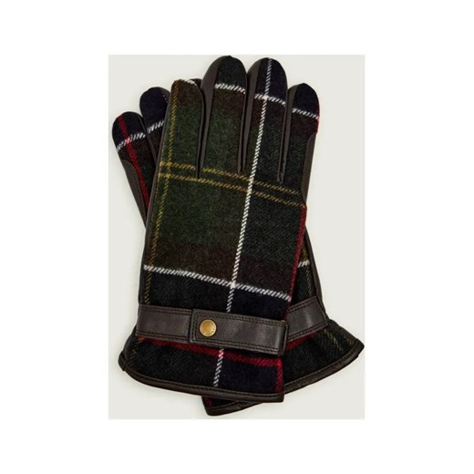 Barbour Skórzane rękawiczki Newbrough Tartan | z dodatkiem wełny ze sklepu Gomez Fashion Store w kategorii Rękawiczki męskie - zdjęcie 186333747