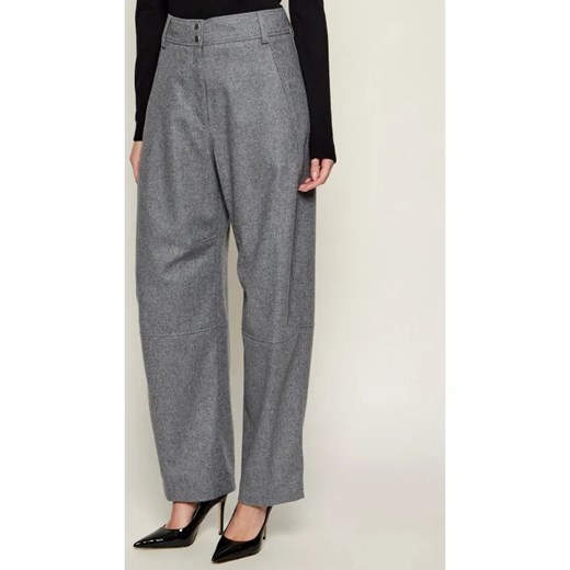 BOSS BLACK Spodnie Telarana | Relaxed fit | z dodatkiem wełny ze sklepu Gomez Fashion Store w kategorii Spodnie damskie - zdjęcie 186334937