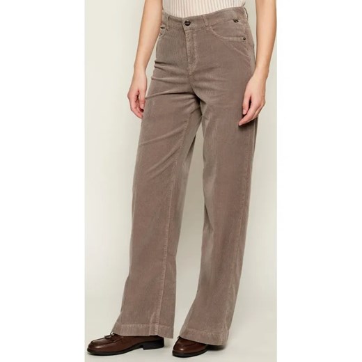 Marc Cain Sztruksowe spodnie WARRI | Relaxed fit | high waist ze sklepu Gomez Fashion Store w kategorii Spodnie damskie - zdjęcie 186334955