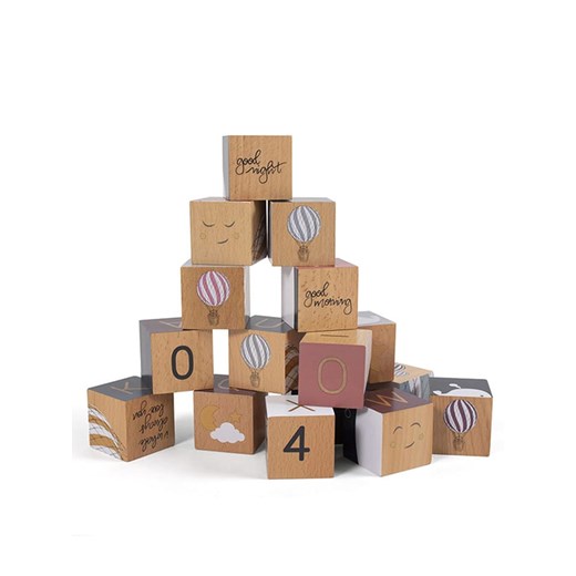 Filibabba Drewniane klocki - 16 el. Filibabba onesize wyprzedaż Limango Polska