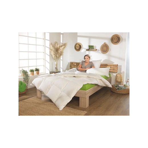 Häussling Bettwaren Zimowa kołdra puchowa w kolorze białym Häussling Bettwaren 155x220 cm okazja Limango Polska