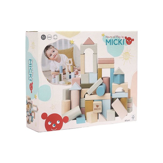 Micki Drewniane klocki (60 szt.) - 5 m+ Micki onesize promocja Limango Polska