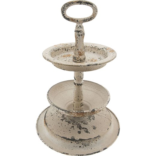 Clayre & Eef Etażerka w kolorze kremowym - wys. 34 x Ø 22 cm - id: 7393321 - marki Limango Polska - 186335878 Clayre & Eef Etażerka w kolorze kremowym - wys. 34 x Ø 22 cm ze sklepu Limango Polska w kategorii Misy i tace dekoracyjne - zdjęcie 186335878