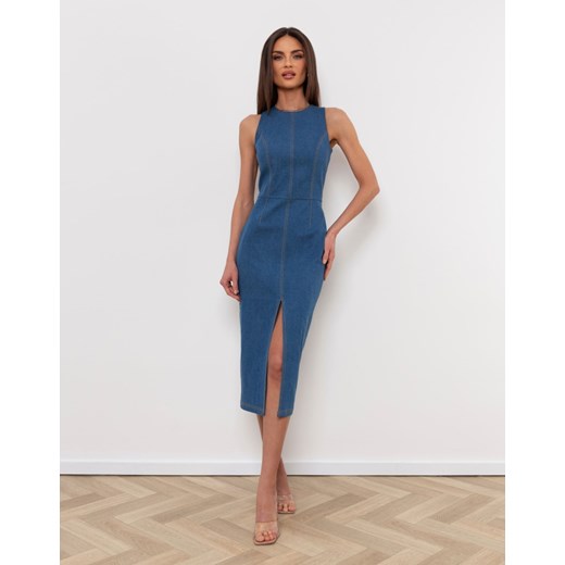 FORSETI Sukienka Clara midi Jeansowa  , Rozmiar: L ze sklepu forseti.net.pl w kategorii Sukienki - zdjęcie 186335985